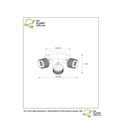 Original beautiful black and functional ceiling spotlight 42 cm E14
