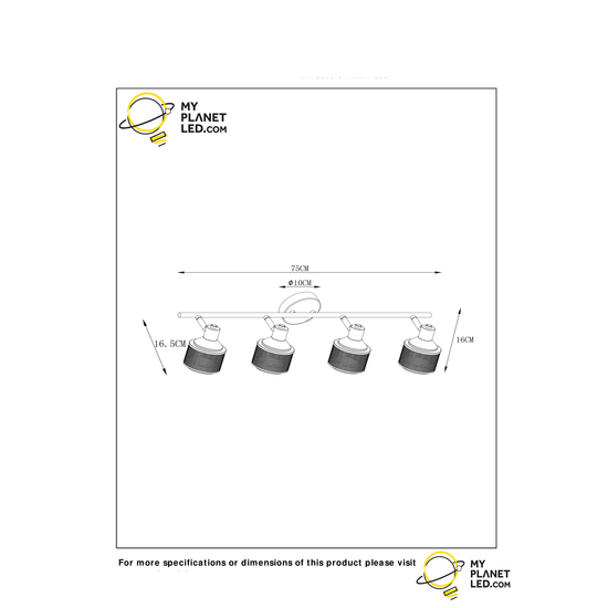 Beau spot de plafond noir original fonctionnel E14