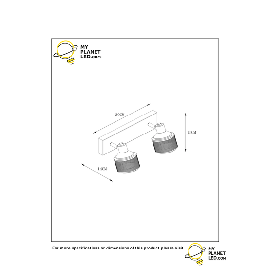 Original y funcionalmente bonito foco de techo negro E14.