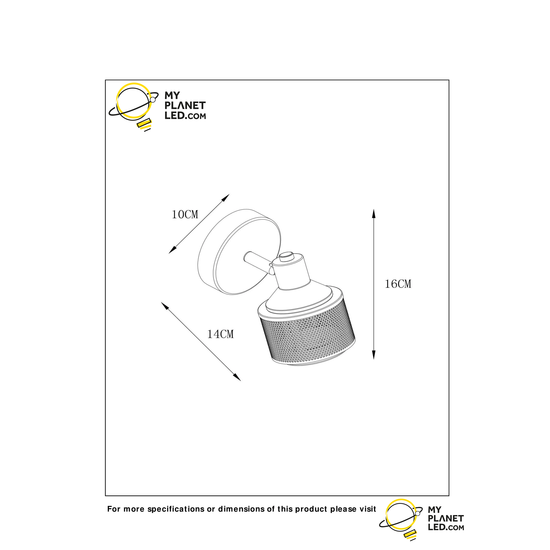 Funcional, bonito y original foco de techo E14 negro