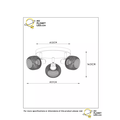Rotatable and retro look black ceiling spot 3xE14