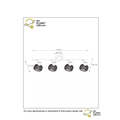Rotatable retro look matte gold/brass ceiling spot 4xE14