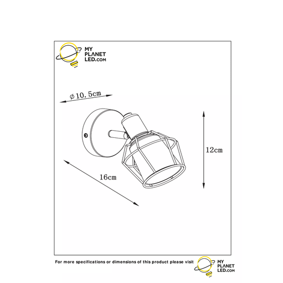 Black modern look and vintage ceiling spot E14