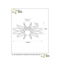 White Scandinavian and modern ceiling lamp 45 cm E27
