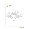 Scandinavian and modern black ceiling lamp 45 cm E27