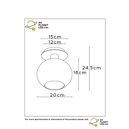 Plafón Warm retro oro mate/latón E27