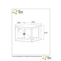 Industrial cube gray metal ceiling lamp E27