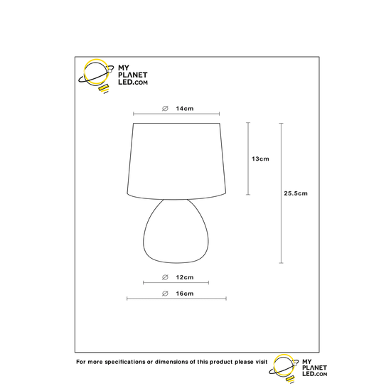 Elegant and timeless white table lamp 16 cm E14