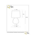 Lampe à poser noire élégante et intemporelle 16 cm E14