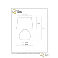 Lampe à poser rustique et simple marron 18 cm E14