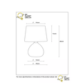 Gray simple and rural table lamp 18 cm E14