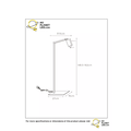 Richtbare zwart en messing vloerlamp met spot GU10