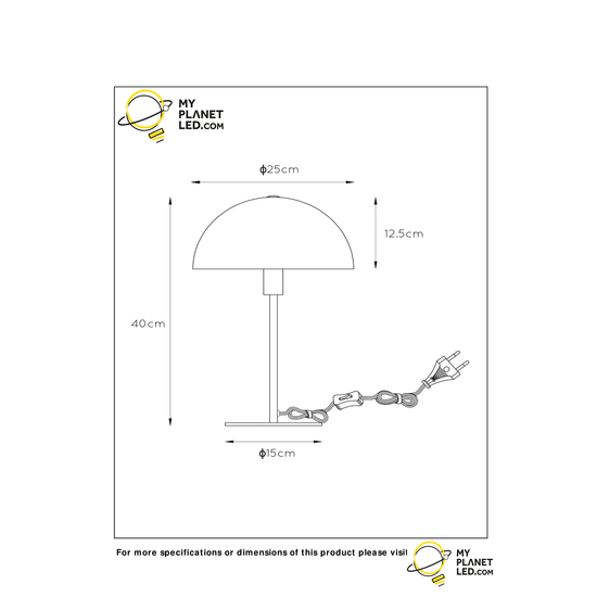 Okergele tafellamp met een tikkeltje retro en een vleugje modern 25 cm E14