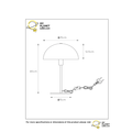 Lampe à poser noire avec une touche de rétro et une touche de moderne 25 cm E14