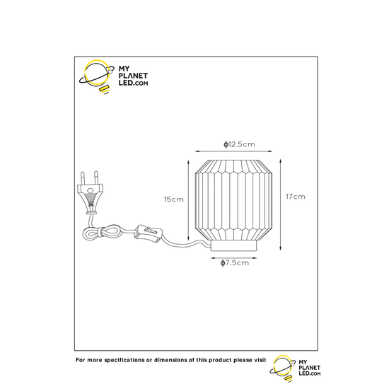 Nostalgisch en stijlvolle witte tafellamp 13 cm E14