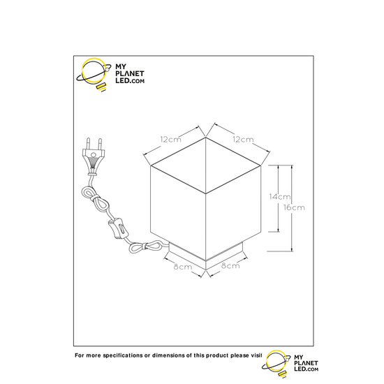 Lámpara de mesa negra moderna y sencilla E14