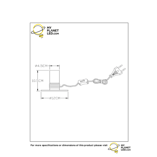 Besonders schlichte schwarze Tischlampe 10 cm E27