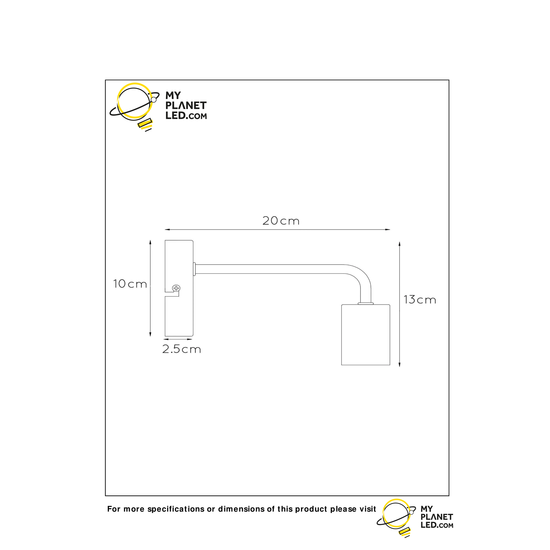 Simple white wall lamp E27