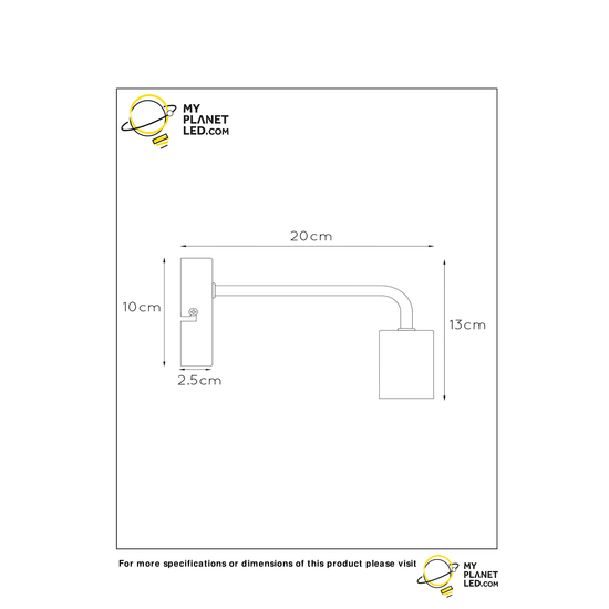 Aplique de pared simple E27 negro
