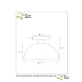 Ocher yellow ceiling lamp with a touch of retro touch modern 25 cm E27