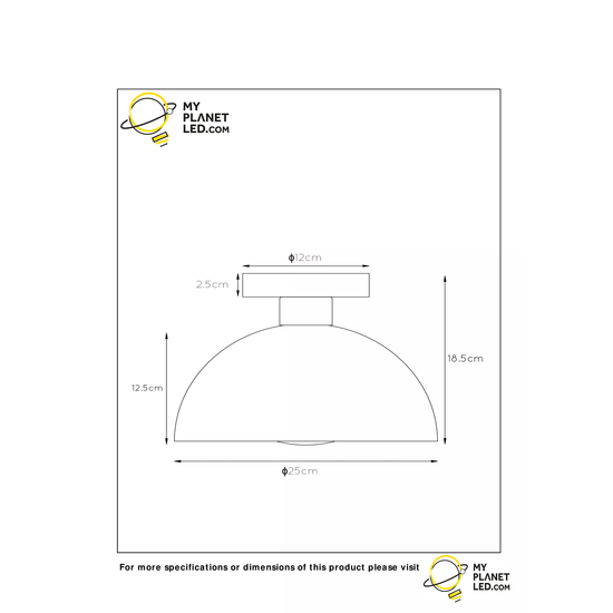 Blauwe plafondlamp met een tikkeltje retro en een vleugje modern 25 cm E27