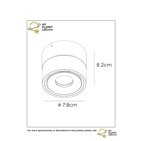 Foco de techo moderno y maniobrable blanco 7,8 cm LED DIM 10W 2700K