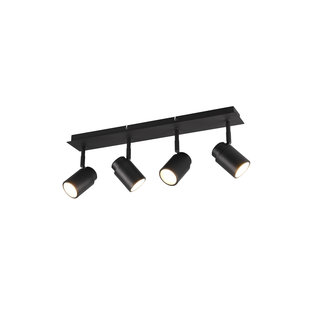 Rechteckiger Badezimmer-Deckenspot 4xGU10 mattschwarz