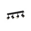 Straight bathroom ceiling spots 4xGU10 5W matt black