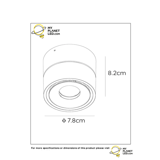 Foco de techo moderno y manejable negro 7,8 cm LED DIM 10W 2700K