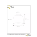 Sutil lámpara de techo en forma de campana negra 24 cm E27