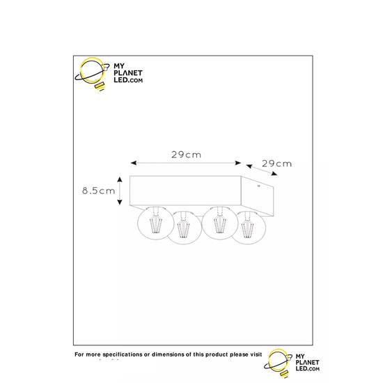 Schwere Deckenleuchte im Industrie-Look 4xE27 Lampen