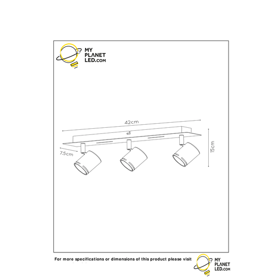 Tight rotatable white ceiling spot LED DIM GU10 5W 3000K
