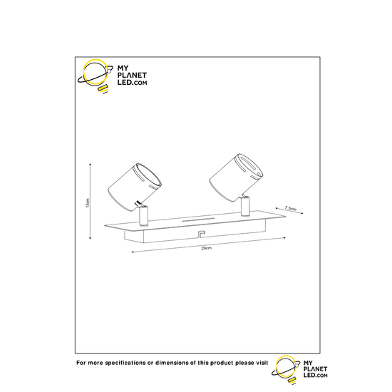 Spot de plafond blanc orientable et élégant LED DIM GU10 5W 3000K