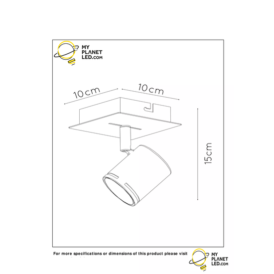 Foco de techo orientable Tight LED DIM GU10 5W 3000K blanco