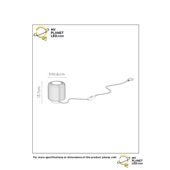 Sierlijk modern zwarte tafellamp 10,6 cm LED 5W 3000K