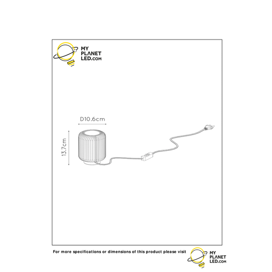Elegante lámpara de mesa moderna oro mate/latón 10,6 cm LED 5W 3000K