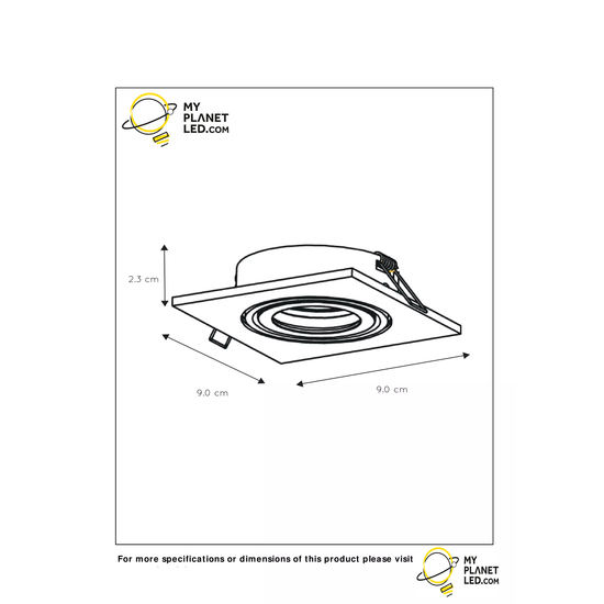 Practical and modern recessed spot GU10 white