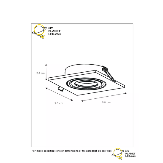 Practical black modern recessed spot GU10