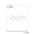 Modern white and practical recessed spot 9 cm GU10