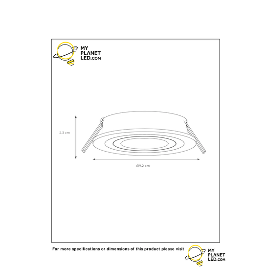 Modern witte en praktische inbouwspot 9 cm GU10