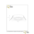 Practical and modern black recessed spot 9.2 cm GU10