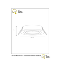 Practical matt chrome and modern recessed spot 9.2 cm GU10