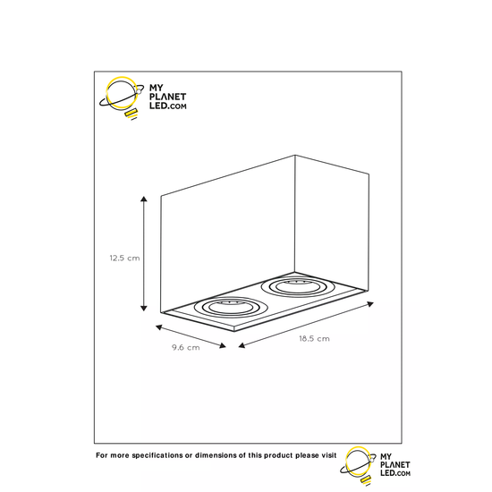 Spot de plafond simple GU10 noir