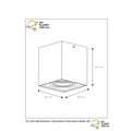 Weißer einfacher Deckenspot 9,6 cm GU10