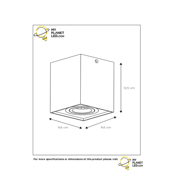 Weißer einfacher Deckenspot 9,6 cm GU10