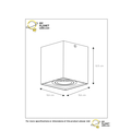 Spot plafond simple noir GU10