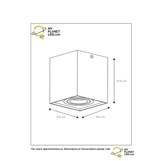 Foco de techo simple negro GU10