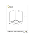 Spot de plafond simple GU10 or mat/laiton