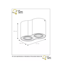 Foco de techo simple 2x GU10 blanco