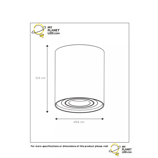 Simple matt chrome ceiling spotlight 9.6 cm GU10